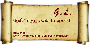 Györgyjakab Leopold névjegykártya